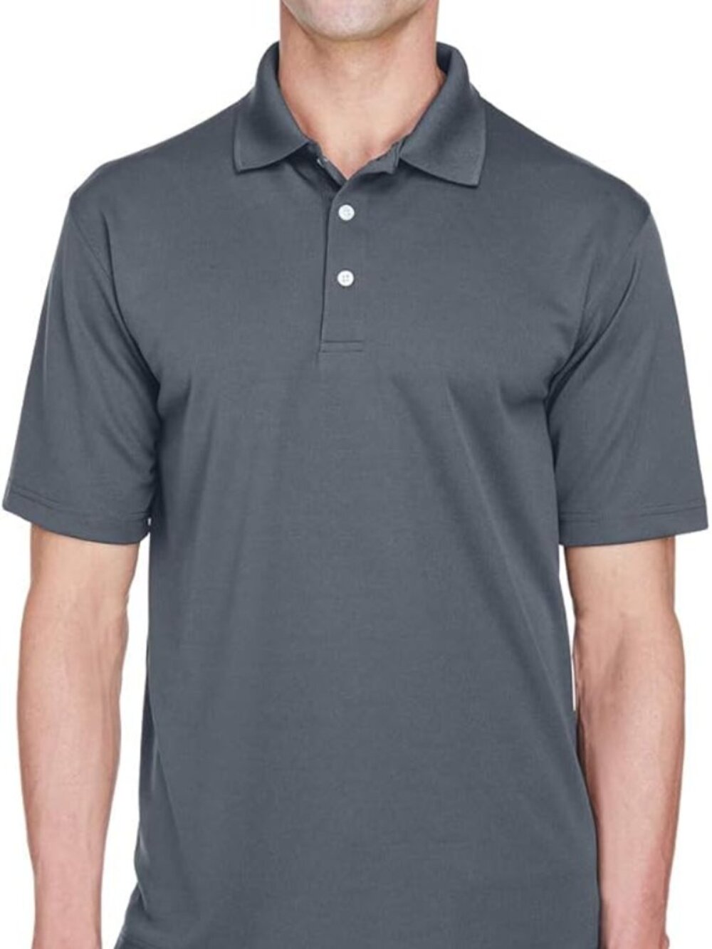 NEW Ultraclub Men’s Charcoal Performance Polo Shirt